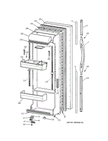 03 - Fresh Food Door parts for Ge Refrigerator TFX22ARBBAA from AppliancePartsPros.com
