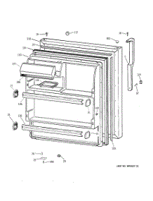 02 - Fresh Food Door parts for Ge Refrigerator TBH18IABFRWW from AppliancePartsPros.com