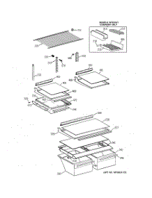 04 - Shelf Parts parts for Ge Refrigerator TBH18IABFRWW from AppliancePartsPros.com