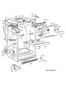 03 - Cabinet parts for Ge Refrigerator TBX19VIBLRAA from AppliancePartsPros.com