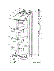02 - Fresh Food Door parts for Ge Refrigerator TFX20JABBWW from AppliancePartsPros.com
