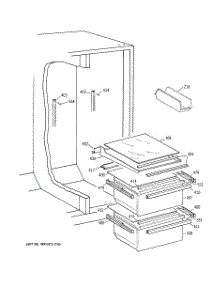 06 - Fresh Food Section parts for Ge Refrigerator TFX20JABBWW from AppliancePartsPros.com