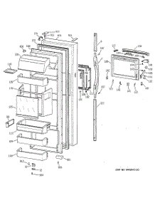 02 - Fresh Food Door parts for Ge Refrigerator TFG28ZFCBWH from AppliancePartsPros.com