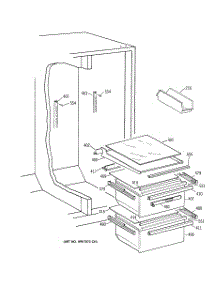 08 - Fresh Food Section parts for Ge Refrigerator TFX22JRBBWW from AppliancePartsPros.com