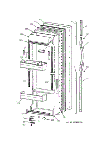 02 - Fresh Food Door parts for Ge Refrigerator TFX22PPBBBB from AppliancePartsPros.com