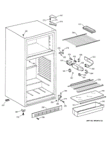 02 - Cabinet parts for Ge Refrigerator TDX9SNYCRWH from AppliancePartsPros.com
