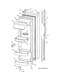 02 - Fresh Food Door parts for Ge Refrigerator TPG24PRCBWW from AppliancePartsPros.com