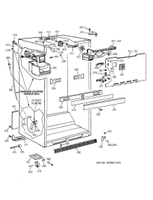 03 - Cabinet Parts parts for Ge Refrigerator TBX18JIBARBB from AppliancePartsPros.com