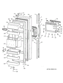 02 - Fresh Food Door parts for Ge Refrigerator TFG28PFCBBB from AppliancePartsPros.com
