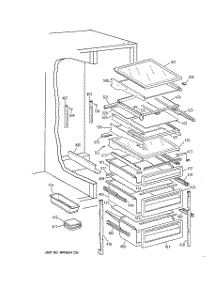 06 - Fresh Food Shelves parts for Ge Refrigerator TPG24PFCBWW from AppliancePartsPros.com