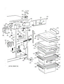 03 - Fresh Food Section parts for Ge Refrigerator TFG25JRAAWW from AppliancePartsPros.com