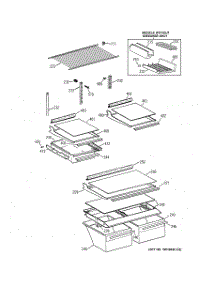 04 - Shelf Parts parts for Ge Refrigerator TBX18IABKRWW from AppliancePartsPros.com