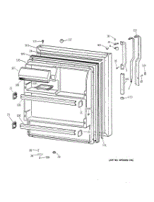 02 - Fresh Food Door parts for Ge Refrigerator TBX18NAZPRAA from AppliancePartsPros.com