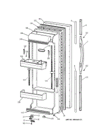 02 - Fresh Food Door parts for Ge Refrigerator TFG25PRAABB from AppliancePartsPros.com