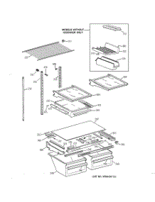 04 - Shelf Parts parts for Ge Refrigerator TBX18JABLRWW from AppliancePartsPros.com