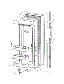 02 - Fresh Food Door parts for Ge Refrigerator TFG27PRAAWW from AppliancePartsPros.com