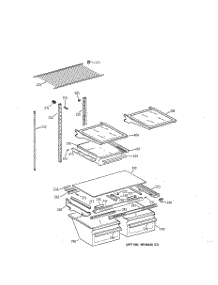 04 - Shelf Parts parts for Ge Refrigerator TBX18CIBLRWW from AppliancePartsPros.com