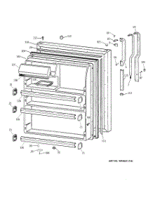 02 - Fresh Food Door parts for Ge Refrigerator TBX21NIXYRAA from AppliancePartsPros.com
