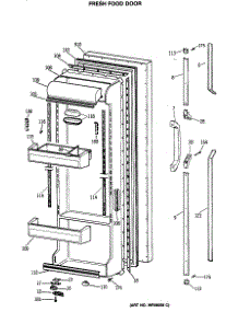 02 - Fresh Food Door parts for Ge Refrigerator TFH22PRSMAA from AppliancePartsPros.com
