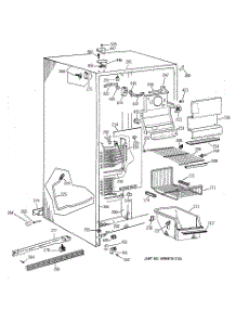 02 - Freezer Section parts for Ge Refrigerator TFG25PAAAWW from AppliancePartsPros.com