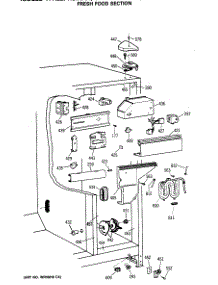04 - Fresh Food Section parts for Ge Refrigerator TFH22PRSMWW from AppliancePartsPros.com