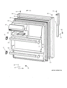 02 - Fresh Food Door parts for Ge Refrigerator TBX18NIBLRWW from AppliancePartsPros.com