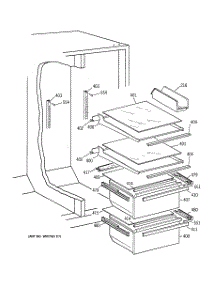 04 - Fresh Food Section parts for Ge Refrigerator MST20GABAWW from AppliancePartsPros.com