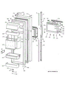 02 - Fresh Food Door parts for Ge Refrigerator MSK30DHBAAA from AppliancePartsPros.com