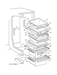 06 - Fresh Food Section parts for Ge Refrigerator MSK28DRBAAA from AppliancePartsPros.com
