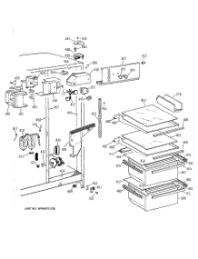03 - Fresh Food Section parts for Ge Refrigerator MSZ20GWBAWW from AppliancePartsPros.com