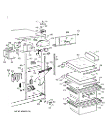 03 - Fresh Food Section parts for Ge Refrigerator MSK22GRBAAD from AppliancePartsPros.com