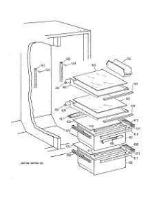 04 - Fresh Food Section parts for Ge Refrigerator MST25GRBAWW from AppliancePartsPros.com