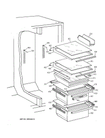 06 - Fresh Food Shelves parts for Ge Refrigerator MSG28DHCBWW from AppliancePartsPros.com
