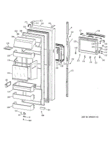 02 - Fresh Food Door parts for Ge Refrigerator TFG28ZFBAWH from AppliancePartsPros.com