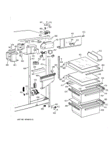 03 - Fresh Food Section parts for Ge Refrigerator TFG20JABAWW from AppliancePartsPros.com