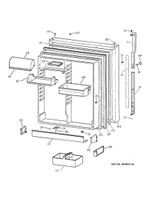 02 - Fresh Food Door parts for Ge Refrigerator TBG19PABGRWW from AppliancePartsPros.com