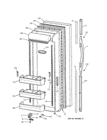 02 - Fresh Food Door parts for Ge Refrigerator TFG27PRBAWW from AppliancePartsPros.com