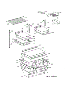 04 - Shelf Parts parts for Ge Refrigerator TBT21IABFRWW from AppliancePartsPros.com