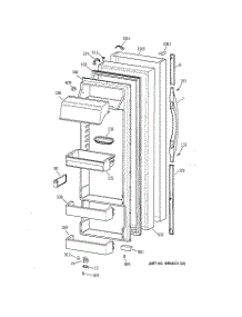 02 - Fresh Food Door parts for Ge Refrigerator TPS24PPBABS from AppliancePartsPros.com