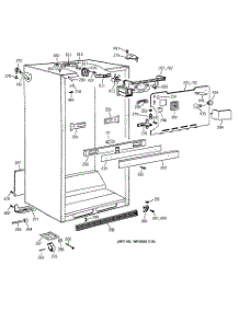 03 - Cabinet Parts parts for Ge Refrigerator TBH19ZABFRWW from AppliancePartsPros.com
