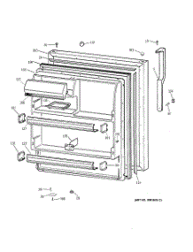 02 - Fresh Food Door parts for Ge Refrigerator TBI18JIBGRWW from AppliancePartsPros.com