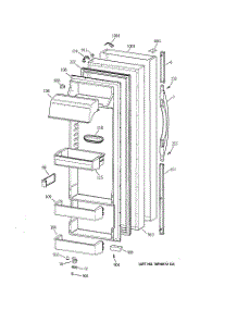 02 - Fresh Food Door parts for Ge Refrigerator TFS28PPBABS from AppliancePartsPros.com