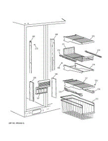 04 - Freezer Shelves parts for Ge Refrigerator TFS28PPBABS from AppliancePartsPros.com