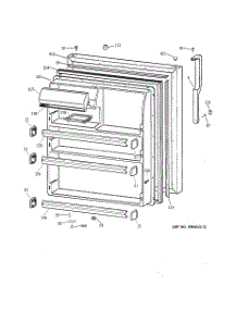 02 - Fresh Food Door parts for Ge Refrigerator TBG21IABGRWW from AppliancePartsPros.com