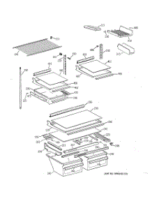 04 - Shelf Parts parts for Ge Refrigerator TBG21IABGRWW from AppliancePartsPros.com