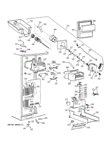 03 - Freezer Section parts for Ge Refrigerator TFS28PBBABS from AppliancePartsPros.com