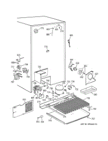 07 - Unit Parts parts for Ge Refrigerator TFS28PBBABS from AppliancePartsPros.com