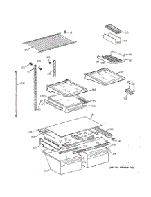 04 - Shelf Parts parts for Ge Refrigerator TBH19ZABFRAA from AppliancePartsPros.com