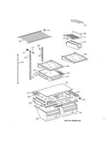 04 - Shelf Parts parts for Ge Refrigerator TBH18JABFRWW from AppliancePartsPros.com