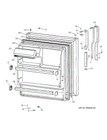 02 - Fresh Food Door parts for Ge Refrigerator TBX18GABLRAA from AppliancePartsPros.com